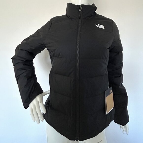 THE NORTH FACE WOMEN FLARE2 (Minoqua) PUFFER 550-DOWN WINTER JACKET BLACK ALL SZ - Picture 2 of 3